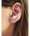Boucles d'oreilles contour d'oreilles "épi"en plaqué or