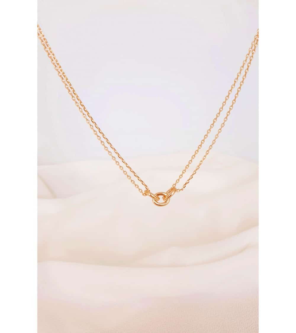 Chaîne AÉLYS en Plaqué Or Maille Forçat Double - Largeur 3 mm - AE-C50029