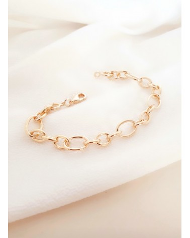 Bracelet en Plaqué or avec maillons ovales