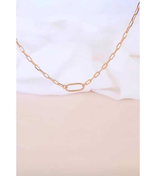 Collier en plaqué or à maillons ovales