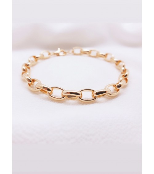 Bracelet en plaqué or avec maillons ovales