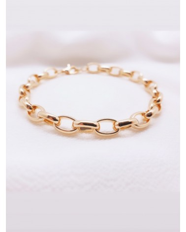 Bracelet en plaqué or avec maillons ovales