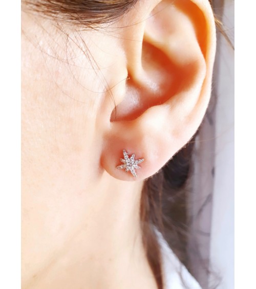 Boucles d'oreilles pendantes argent rhodié 925‰ avec oxyde de zirconium 38  mm SO OR