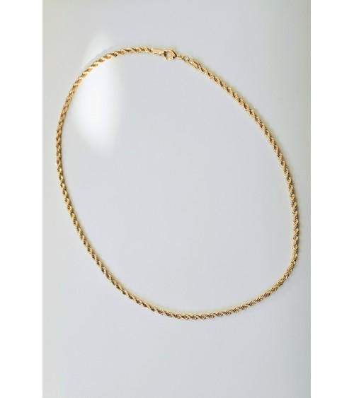 Collier torsadé en plaqué or en longueur 50cm