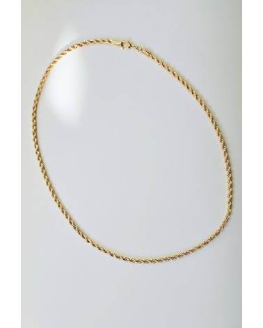 Collier torsadé en plaqué or en longueur 50cm