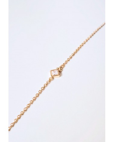 Bracelet en plaqué or et oxyde de zirconium