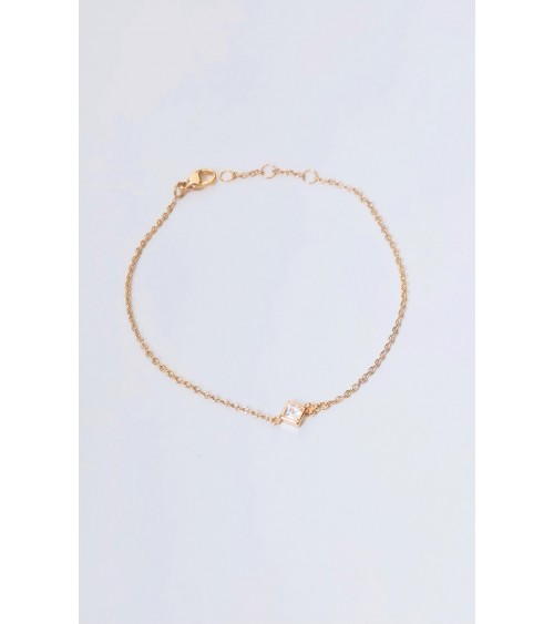 Bracelet en plaqué or et oxyde de zirconium
