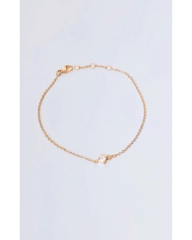 Bracelet en plaqué or et oxyde de zirconium