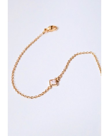 Bracelet en plaqué or et oxyde de zirconium