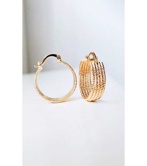 Boucles d'oreilles créoles avec picots brillants