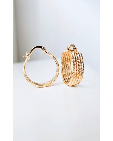 Boucles d'oreilles créoles avec picots brillants