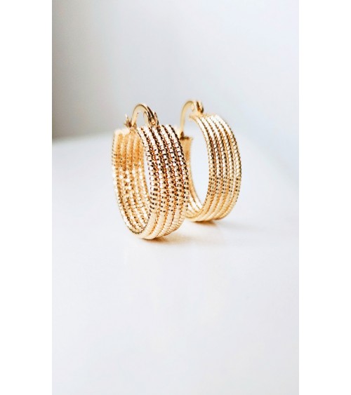 Boucles d'oreilles créoles avec picots brillants