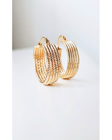 Boucles d'oreilles créoles avec picots brillants