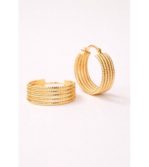 Boucles d'oreilles créoles avec picots brillants