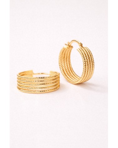 Boucles d'oreilles créoles avec picots brillants