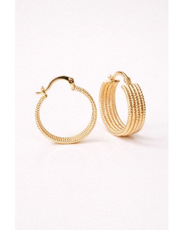 Boucles d'oreilles créoles avec picots brillants