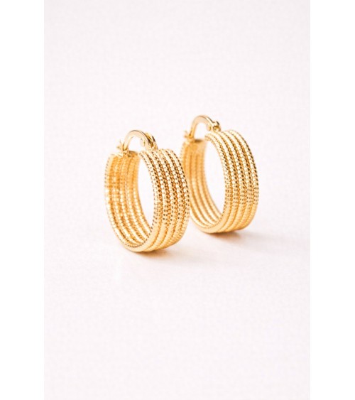 Boucles d'oreilles créoles avec picots brillants