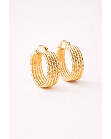 Boucles d'oreilles créoles avec picots brillants