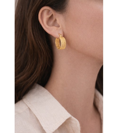 Boucles d'oreilles créoles avec picots brillants