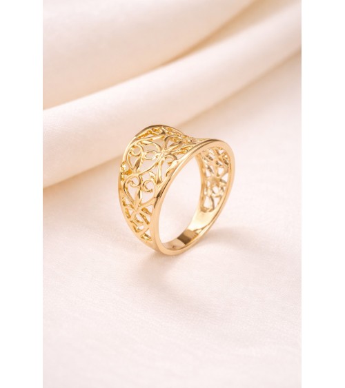 Bague ajourée en plaqué or