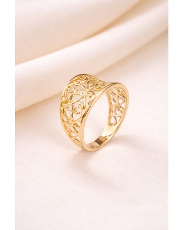 Bague ajourée en plaqué or