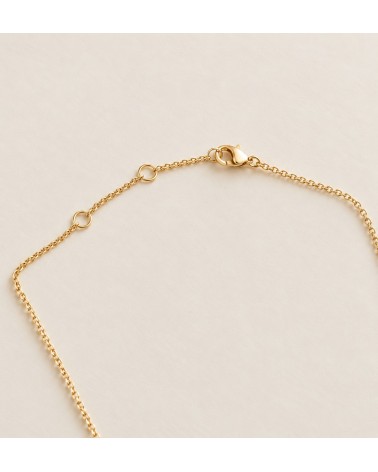 Collier plaqué or deux anneaux entrelacés