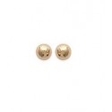 Boucles d'oreilles "boule" en plaqué or, avec poussettes (3 mm)