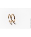 Boucles d'oreilles créoles en plaqué or et oxydes de zirconium en diamètre 30 mm