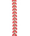 Bracelet "épi" en plaqué or et émail de couleur orange, en longueur 17 cm + 3 cm de chaîne d'extension