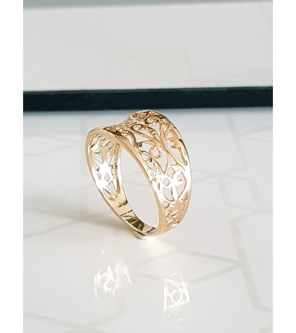 Bague ajourée en plaqué or