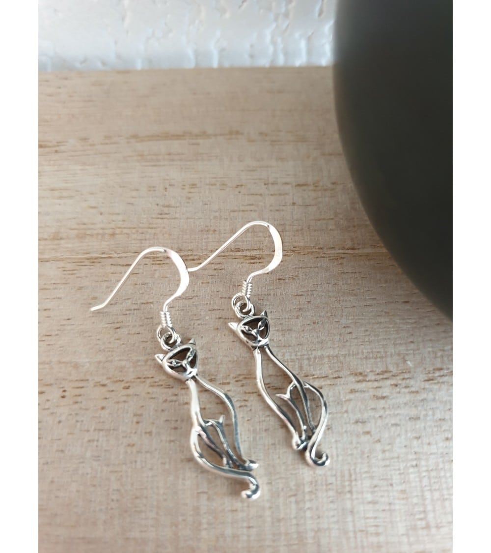 Boucles D'Oreilles En Argent Sterling 925 - Pendantes Avec Fermoir Dormeuses, Marque RMR