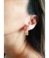 Boucles d'oreilles créoles en plaqué or ( diamètre 16mm )