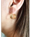 Boucles d'oreilles créoles en plaqué or ( diamètre 16mm )